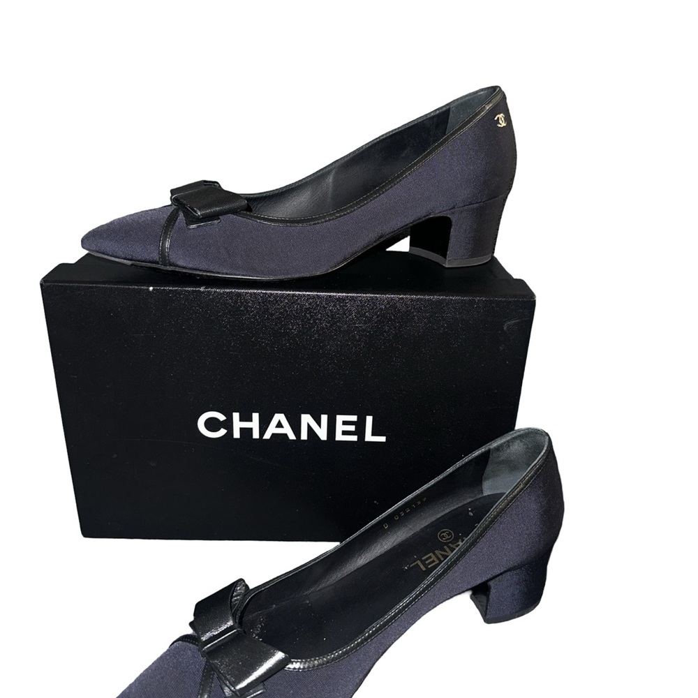 Navy Blue Chanel Pumps - Picture 2 of 8